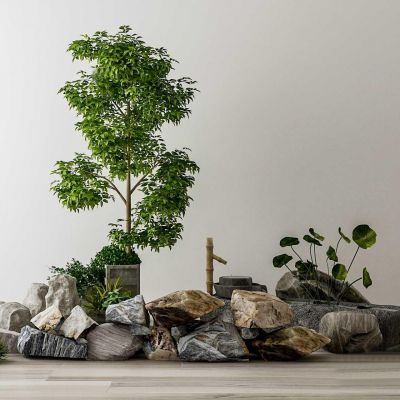 现代石头景观小品