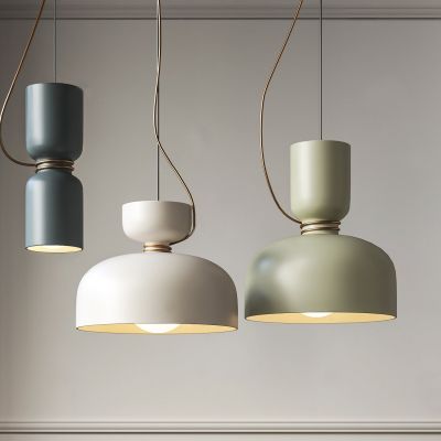 北欧风纯色灯罩吊灯