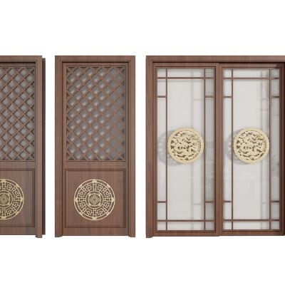 新中式雕花门