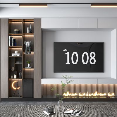 现代电视背景墙