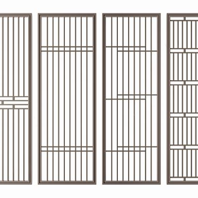 现代镂空隔断屏风3D模型