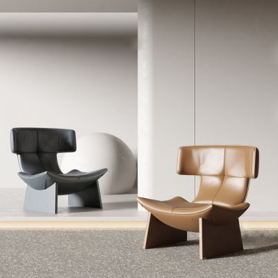 Minotti+现代咖色休闲椅