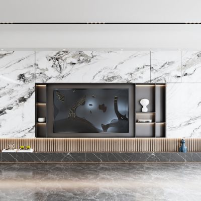 现代电视背景墙