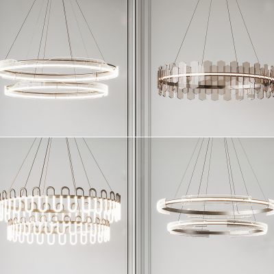 现代金属双层吊灯