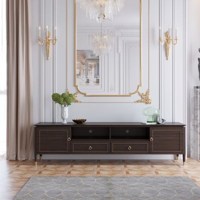 现代轻奢实木电视柜