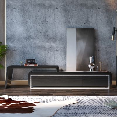 现代轻奢实木电视柜