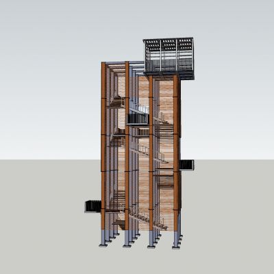 湿地公园景观观鸟塔