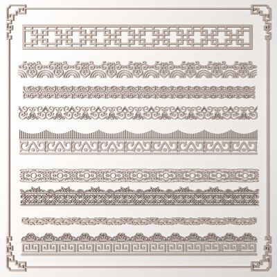 新中式线条雕花