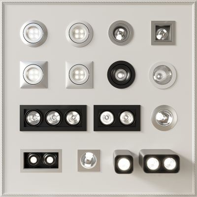 现代筒灯射灯组合