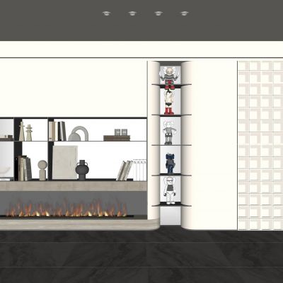 现代装饰柜|背景墙|造型墙|装饰架|公仔摆件|卡通摆件|壁炉
