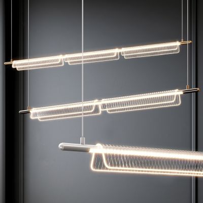 现代吊灯_金属吊灯_长条吊灯