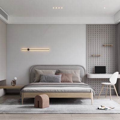 现代极简家居卧室