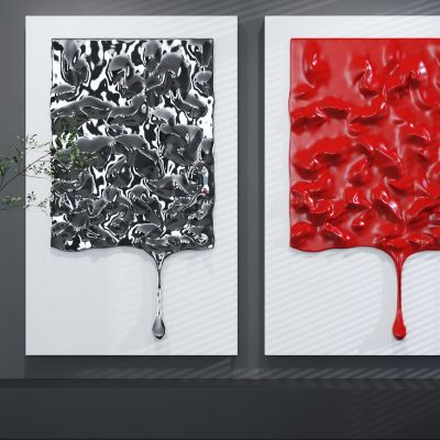 现代装饰画 墙饰 不锈钢