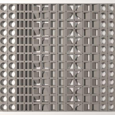 侘寂风空心砖墙