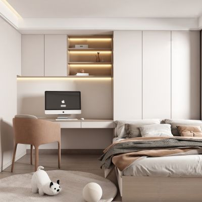 现代榻榻米卧室SU模型