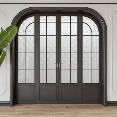 简欧商户门玻璃双开门