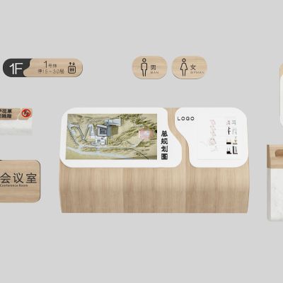 现代商场导视牌 木制导视牌 精神堡垒 门牌 标识牌