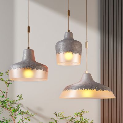 现代轻奢水泥圆形吊灯