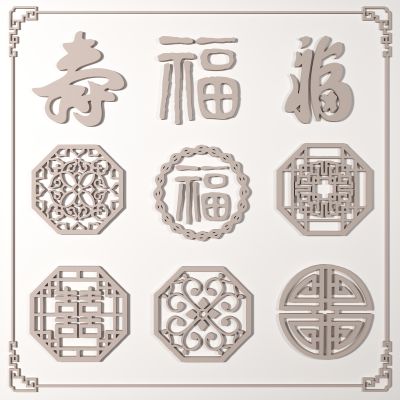 新中式窗花雕花