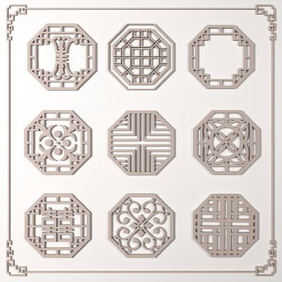 新中式窗花雕花