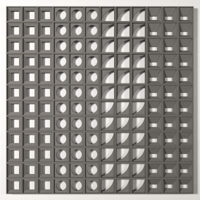 侘寂风空心砖墙