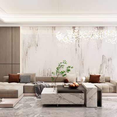 轻奢奶油风客厅