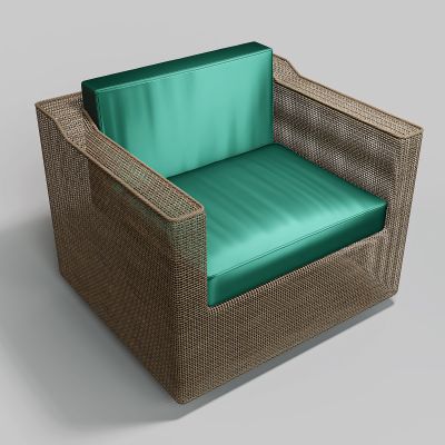 现代编织户外单人沙发3D模型