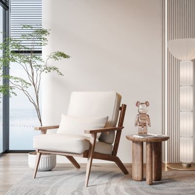 现代布艺休闲椅