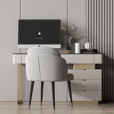 现代轻奢书桌椅