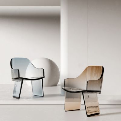 Minotti 现代亚克力透明椅子