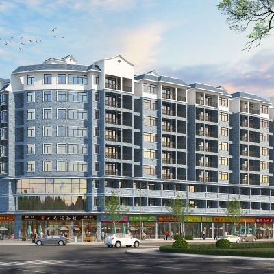 新中式商业住宅楼