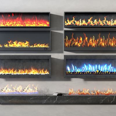 现代嵌入式壁炉