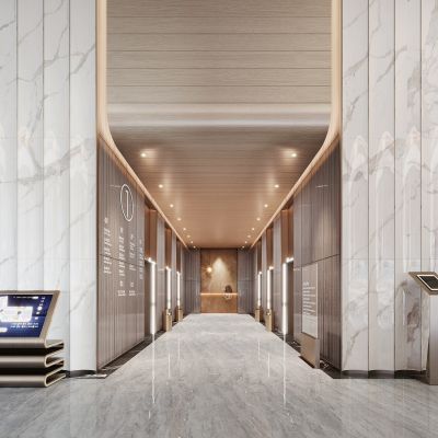 现代电梯间