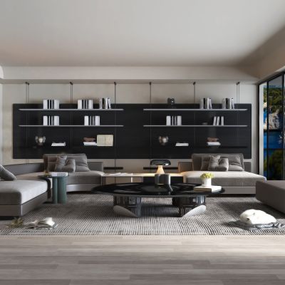 现代风格的客厅