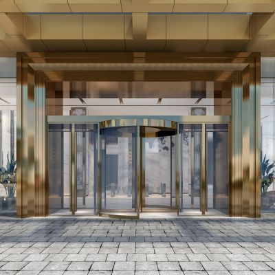 现代酒店大堂门头