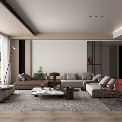 现代风格的客厅