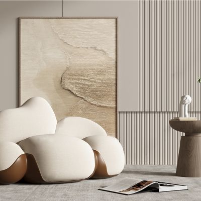 现代布艺单人沙发