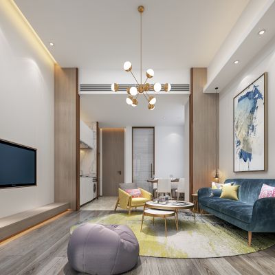 现代小户型公寓客厅