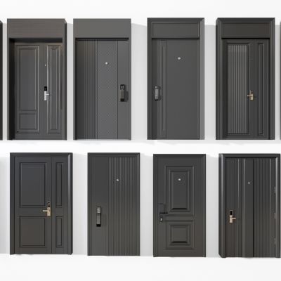 现代入户大门单开门