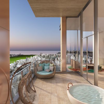 现代休闲阳台露台花园 