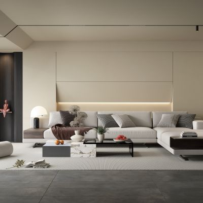 现代风格的客厅