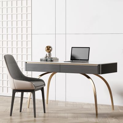 现代轻奢书桌椅