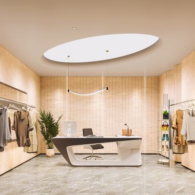 侘寂风服装店直播间