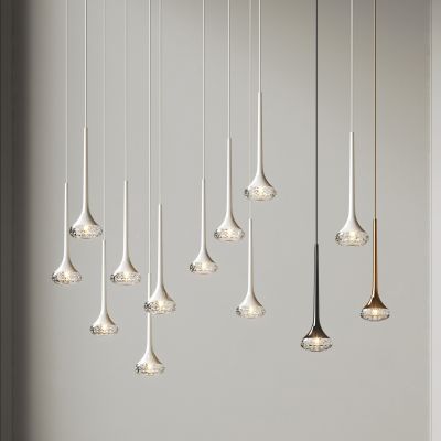 现代艺术吊灯组合_轻奢吊灯_金属吊灯_玻璃吊灯_艺术吊灯