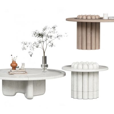 侘寂茶几_角几_摆件组合