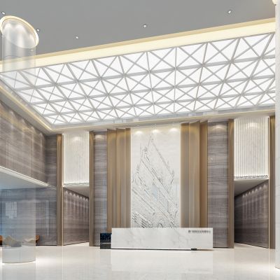 现代办公大堂3D模型