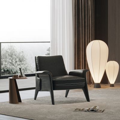 现代黑色休闲椅子