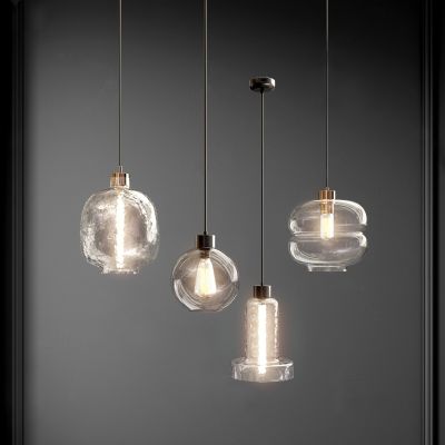 现代玻璃吊灯组合
