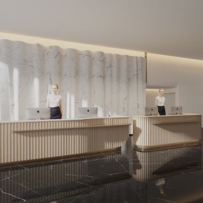 现代接待前台服务台