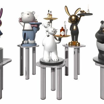 现代饰品摆件雕塑托盘